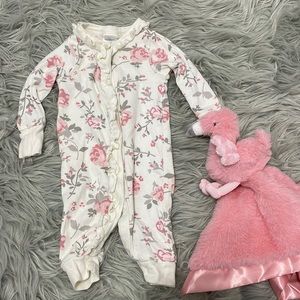 Floral sleeper without feet 0-3